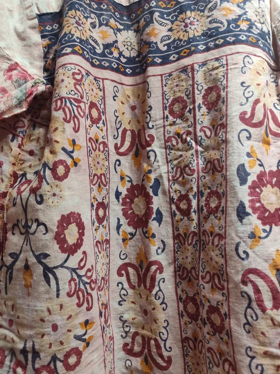 Vintage Goa XL Pink Paisley-Accent Button Front Shirt - Picture 8 of 8